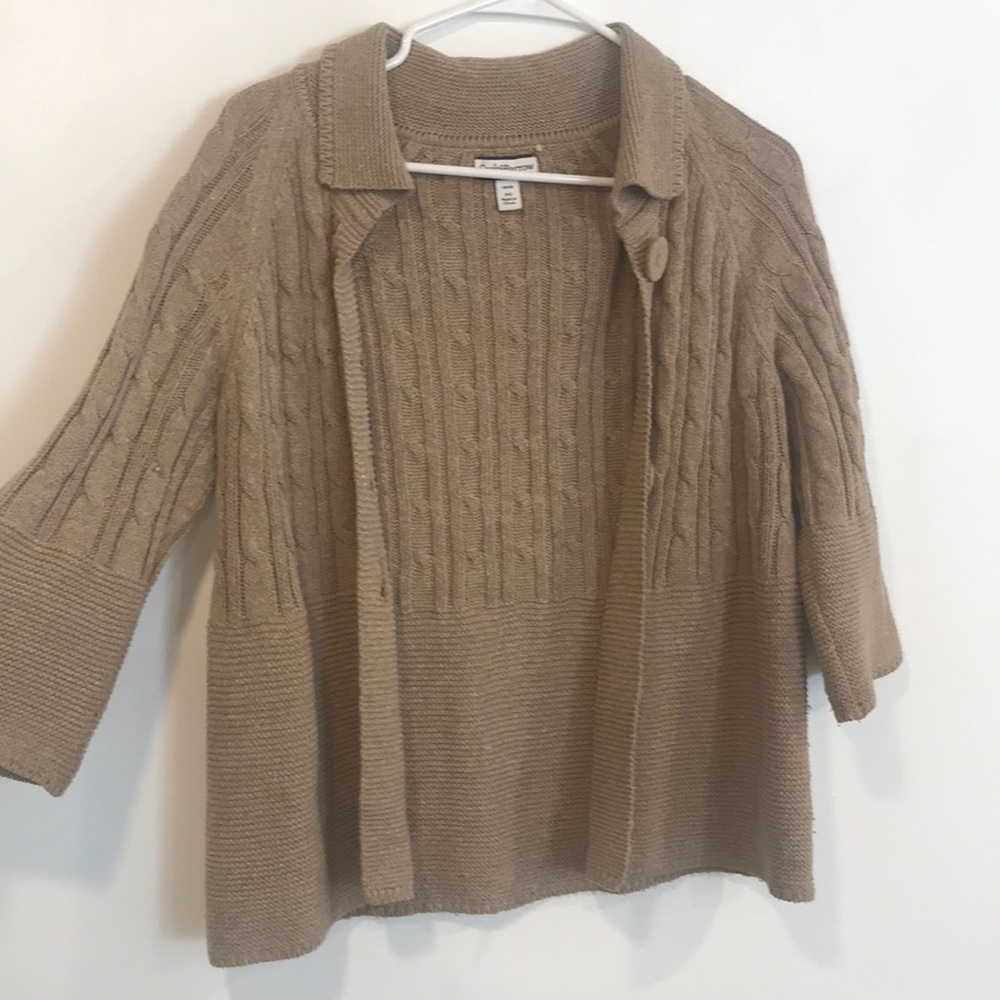 Tan Croft&Barrow thick cardigan